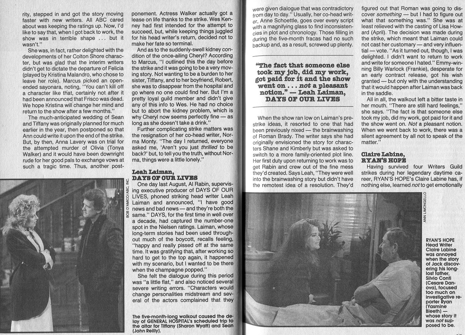 Writers strike 1988 Discuss The Soaps Archive (2010 2014) Soap